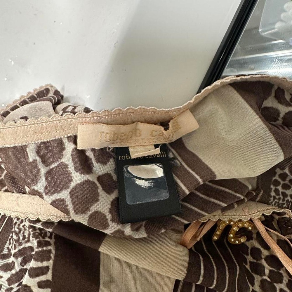 Cavalli Vintage Leopard Mesh Tank w/ Logo Hardware - Picture 4 of 4